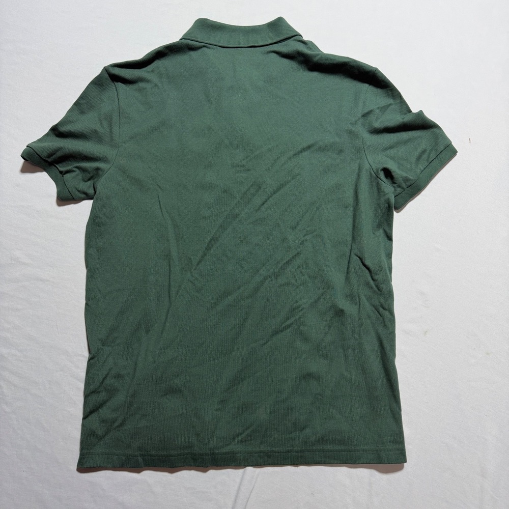 Lacoste Slim Fit Polo Shirt Mens XL Green Pique Cotton Short Sleeve Logo FR 6 - Picture 8 of 10